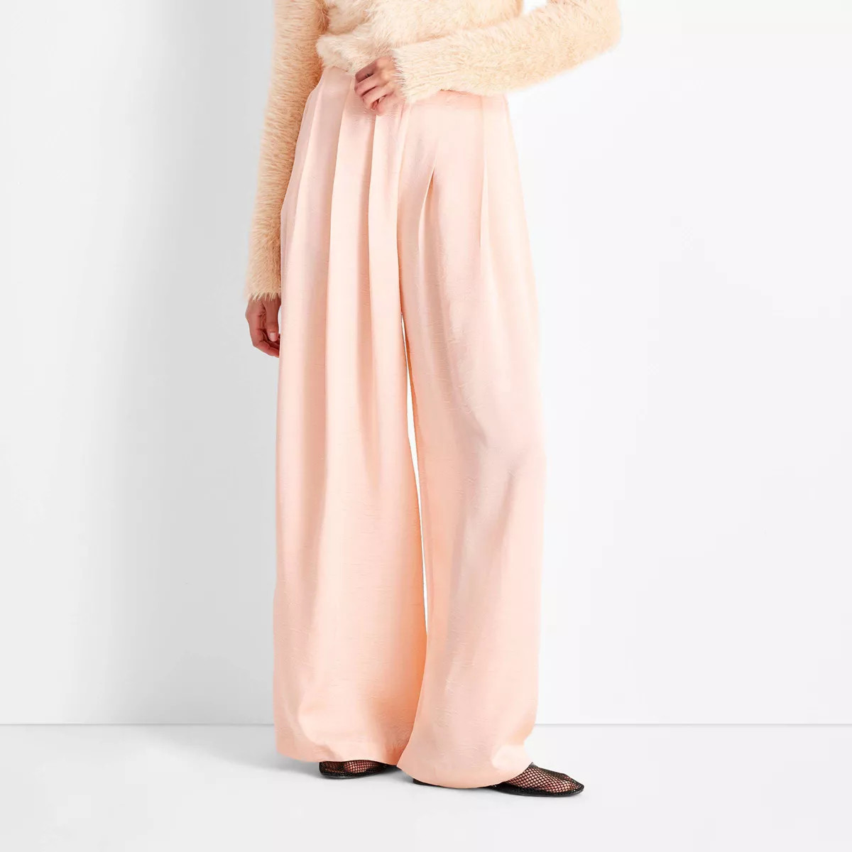 Women's Mid-Rise Pleated Wide Leg Pants - Future Collective | Target