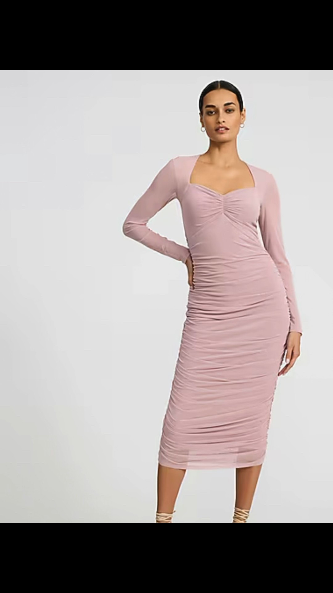 Sweet and sexy, this midi dress features all-over ruching, a flattering sweetheart neckline, and long sleeves. Plus, it stands out with a soft pink mesh fabric and a midi length sheath style skirt.

Features & Fabric
Length: 47"
Lined
Pull-on styling
Polyester/Spandex
Machine wash
Imported

#vdaydress
#valentinedaydress
#ltkstyle 

#LTKootd #LTKValentine #LTKTall