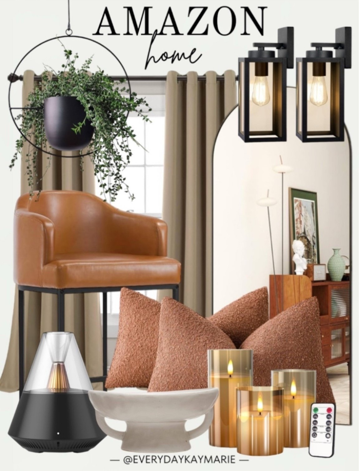 Amazon modern home finds 🖤

Living room curtains, neutral curtains, wall light fixtures, lanterns, LED flameless, candles, textured accent throw pillows, Boho metal plant hanger, oil diffuser, barstool chairs

#LTKStyleTip #LTKHome #LTKSeasonal