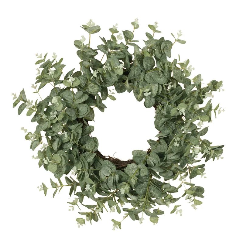 Jaxson Handcrafted Faux Eucalyptus Silk 24.5'' Wreath | Wayfair North America