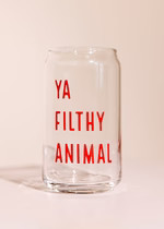 Ya Filthy Animal Beer Glass - 16 oz | Alice & Wonder