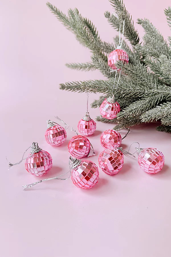 Golden Hour Designs Pink Disco Ball Mini Ornaments Set of 10 | Free People (Global - UK&FR Excluded)