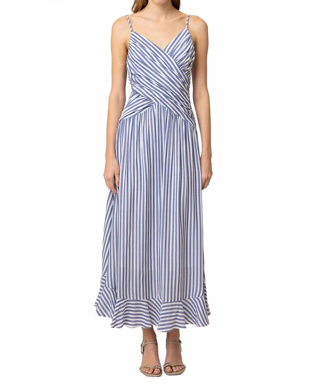 Noah Maxi Dress In Blue/white | Shop Simon