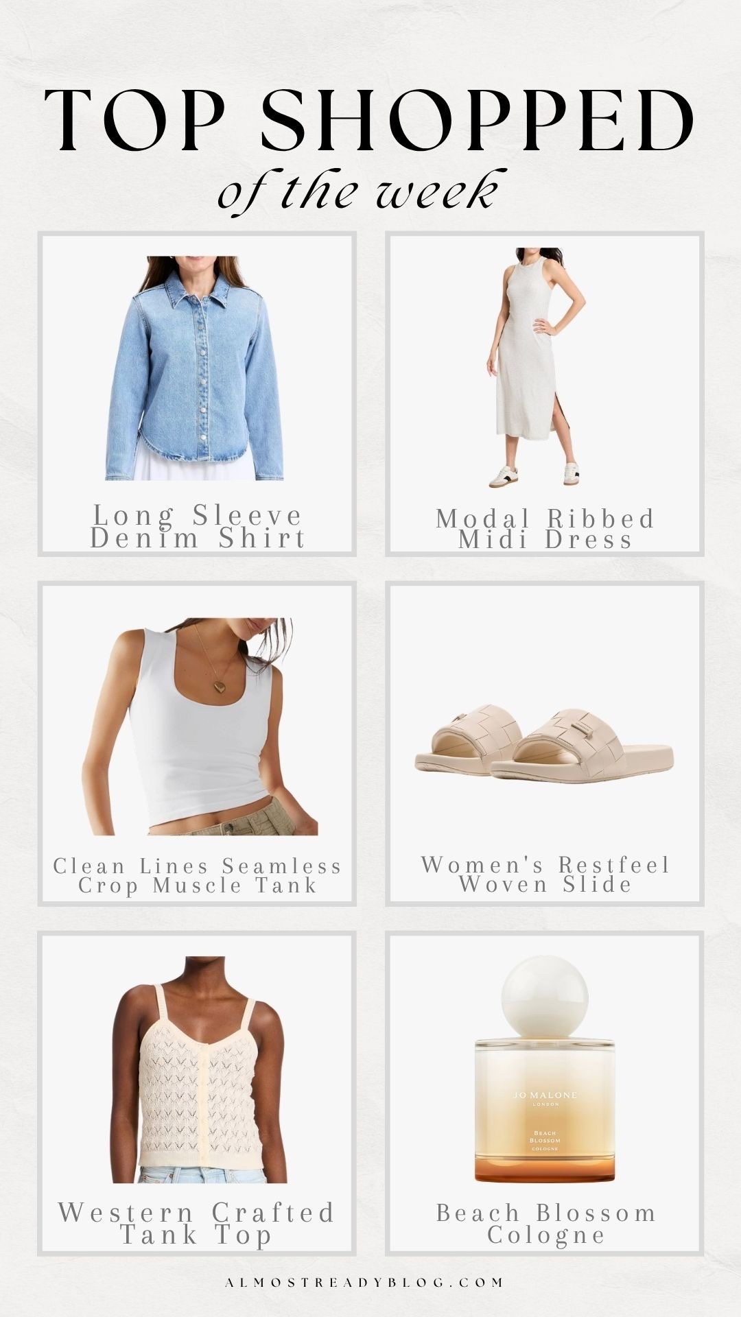 Top Shopped of the Week!!

Top sellers, watchnow, new arrivals, target, Nordstrom, summer fashion, Amanda west

#LTKootd #LTKSeasonal #LTKPetite