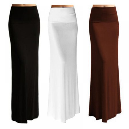 Women Bohemian Style Long Cotton Hip Skirt Casual Maxi Skirt Black L Size | Walmart (US)