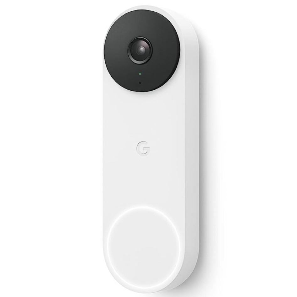 PRIME DAY DEAL: Google Nest Doorbell that connects to an app so you can see who is at your door, also connects to cameras you can get separate and place them around outside.