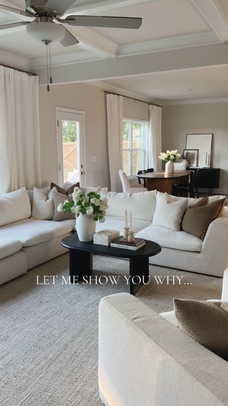 My favorite living room furniture finds! The coziest sectional. I added an additional ottoman to make a pit for movie nights. Love all the comfy cozy vibes. 


Furniture finds, my living room style, for the home, open concept living area, Amazon finds, comfy sectional 

#LTKSeasonal #LTKHome #LTKOver40