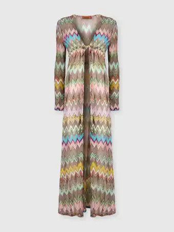 Missoni Long Beach Dress In Lam\u00e9 Viscose With Macro Zigzag Pattern And Thin Straps (Women) |... | Nordstrom