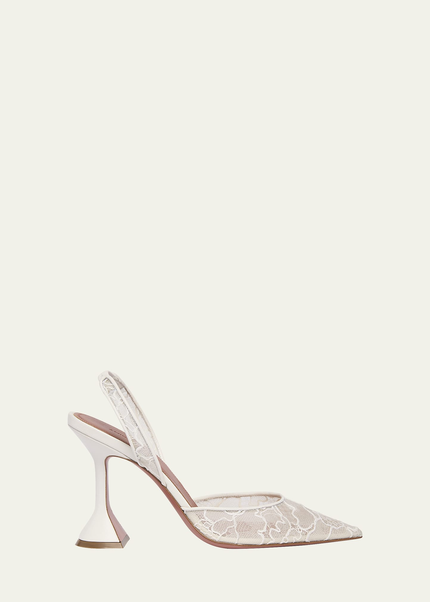 Amina Muaddi Holli Lace Slingback Pumps | Bergdorf Goodman