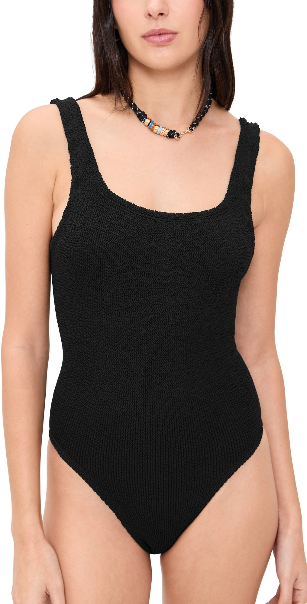 Hunza G Coverage Square Neck Swimsuit Black One Size | Shopbop