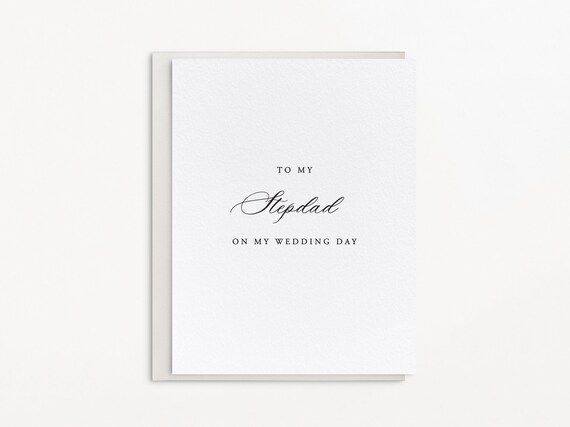 To My Stepdad on My Wedding Day Cards Classic Collection - Etsy | Etsy (US)