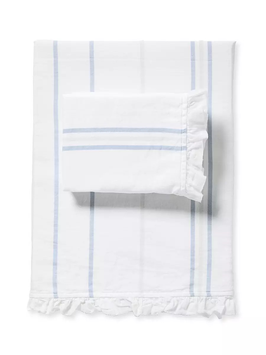 Oyster Bay Stripe Sateen Sheet Set | Serena and Lily
