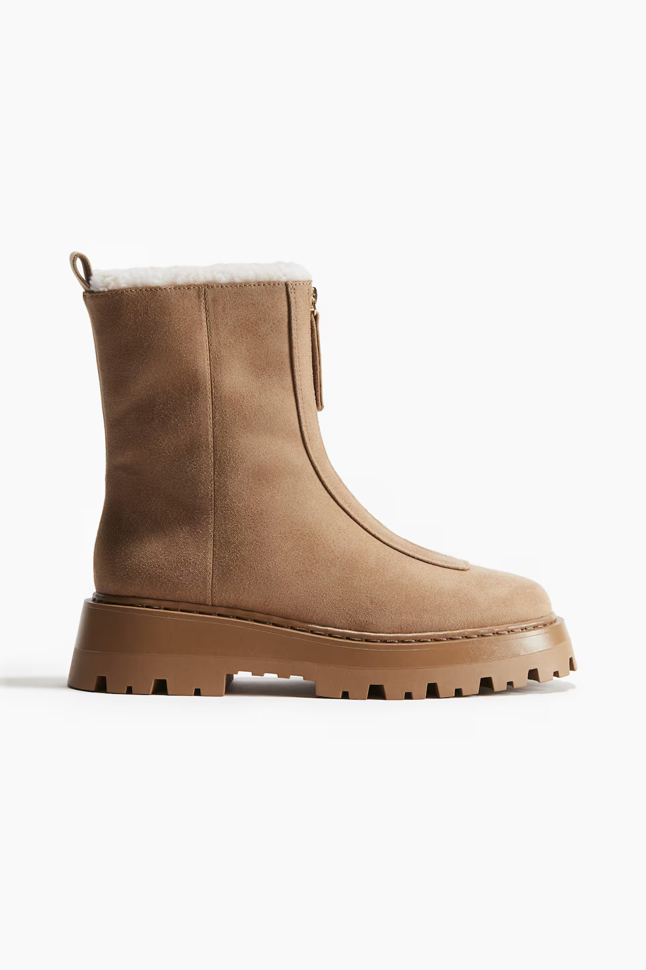 Warm-lined boots - Beige - Ladies | H&M GB | H&M (UK, MY, IN, SG, PH, TW, HK)