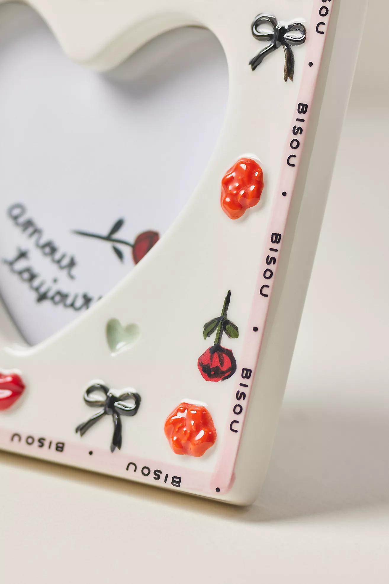 Amour Ceramic Heart Picture Frame | Anthropologie (US)