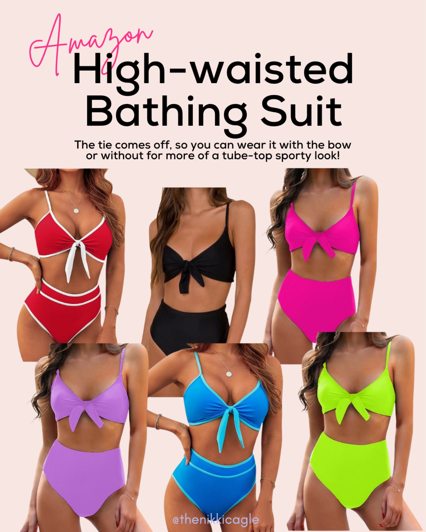 One of my favorite high-waisted bathing suits from Amazon - get coverage, so comfortable, and comes in so many colors!

I wear a medium.

Amazon. Swim. Swimsuit. Bathing suit. Two-piece swimsuit. High waisted bathing suit. Neon bathing suit. Pink bathing suit. Black bathing suit. Amazon bathing suit  

#LTKStyleTip #LTKSwim #LTKSummerSales