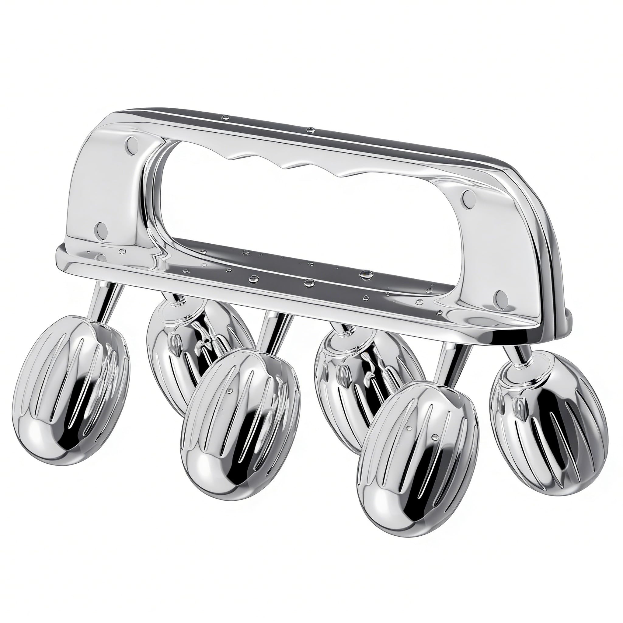 Yeamon Stainless Steel Handheld Muscle Roller, Deep Tissue Body Massager with 3 V-Shaped Roller S... | Amazon (US)