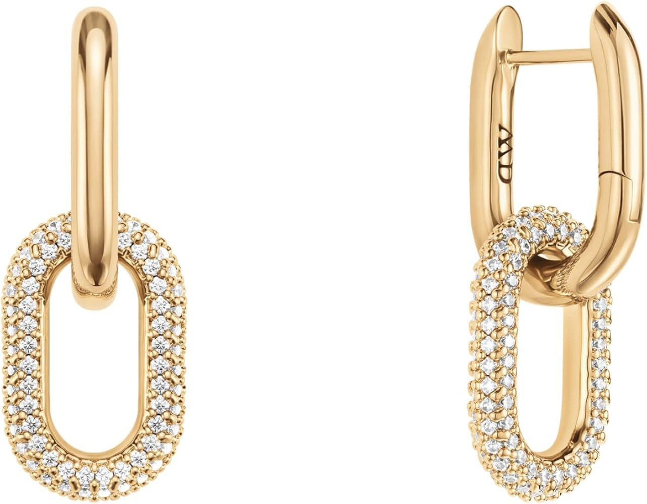 Daniel Wellington Crystal Link Earrings, Unisex Dangle Earrings with CZ Crystal, 316L Stainless S... | Amazon (CA)