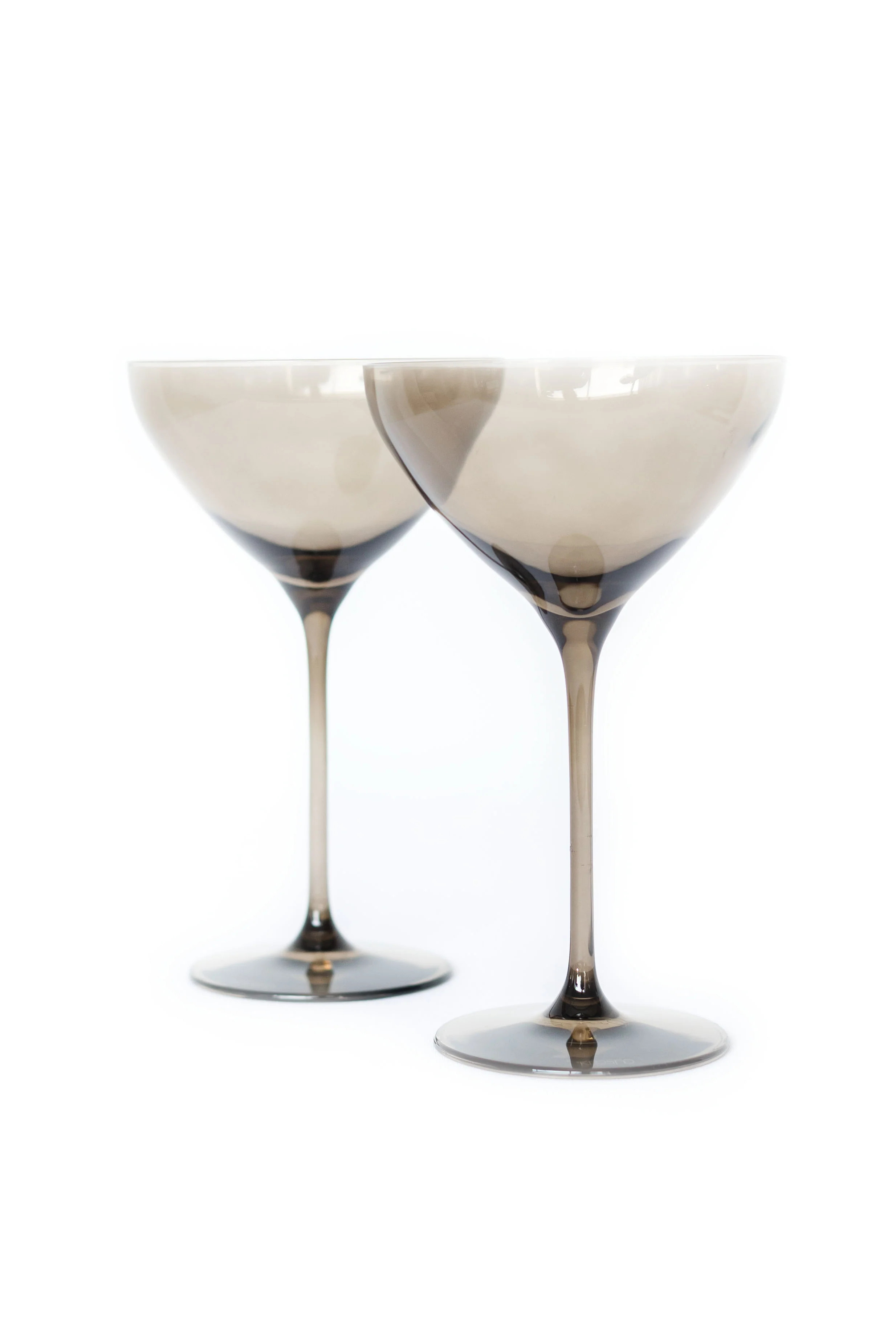 Estelle Colored Martini Glass - Set of 2 {Gray Smoke} | Estelle Colored Glass