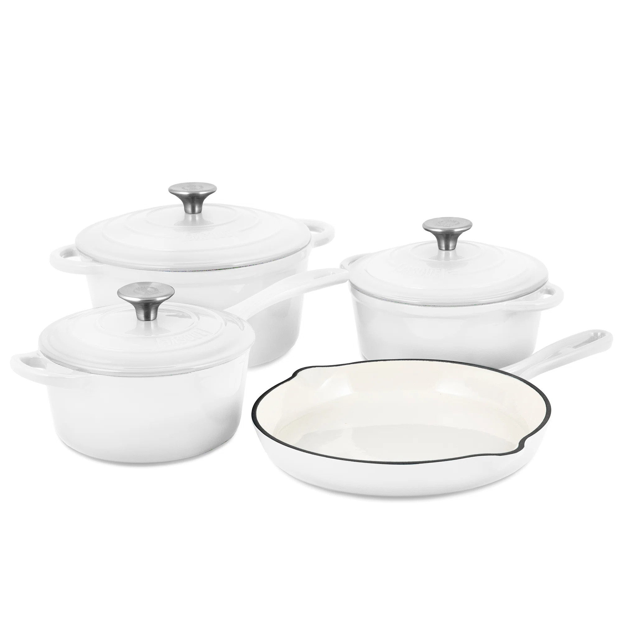 7 - Piece Non-Stick Cast Iron Cookware Set | Wayfair North America