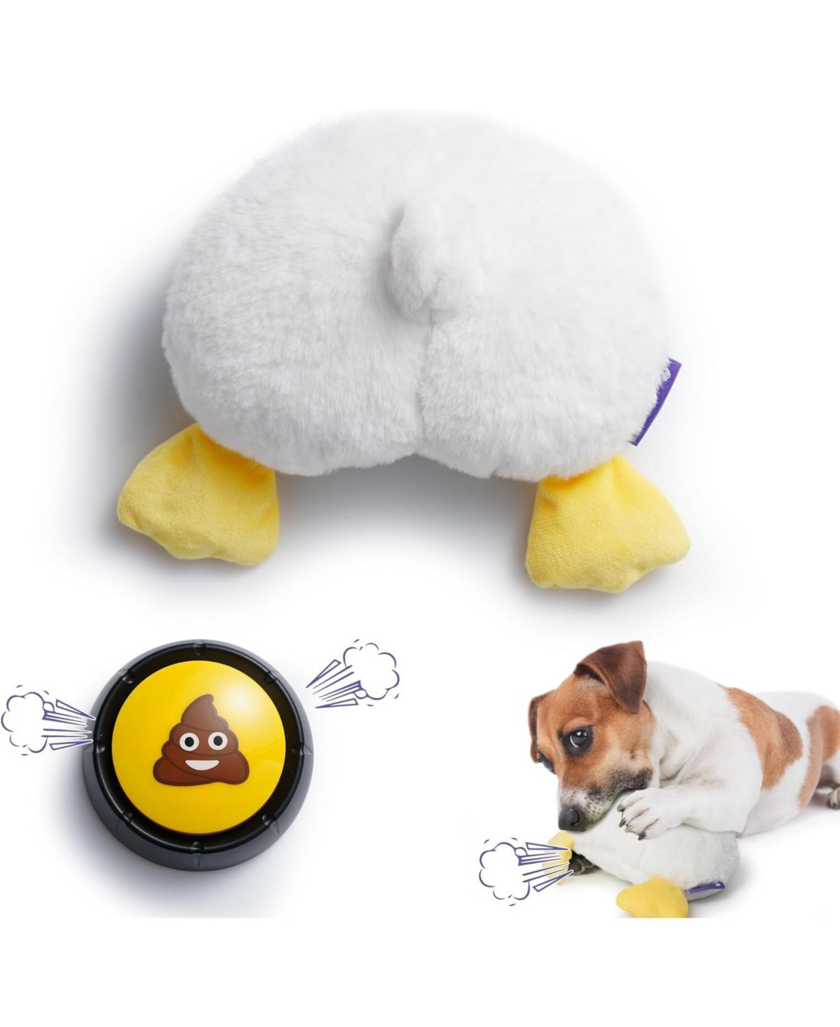 Nocciola Hilarious Farting Dog Toy, Emit Funny Farting Sounds When Press, Battery-Powered, Plush Stuffed Dog Toy for All Breeds Sizes | Macy's