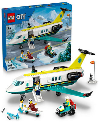 LEGO® City Emergency Air Ambulance Airplane 60465 Toy Building Set, 403 Pieces - Macy's | Macy's