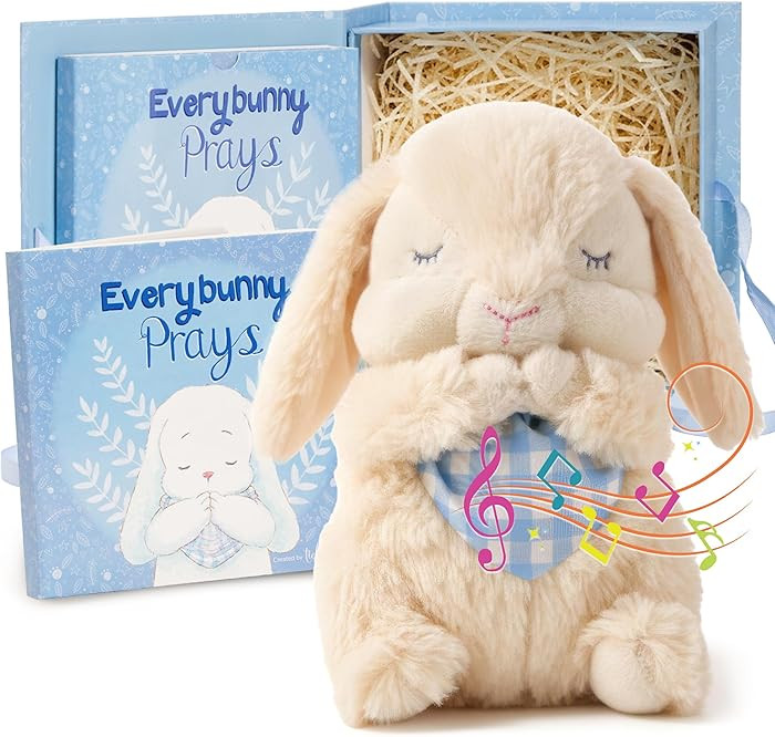 Tickle & Main Everybunny Prays Bunny Stuffed Animal & Musical Toy - Blue, 7 in Plush & Illustrate... | Amazon (US)
