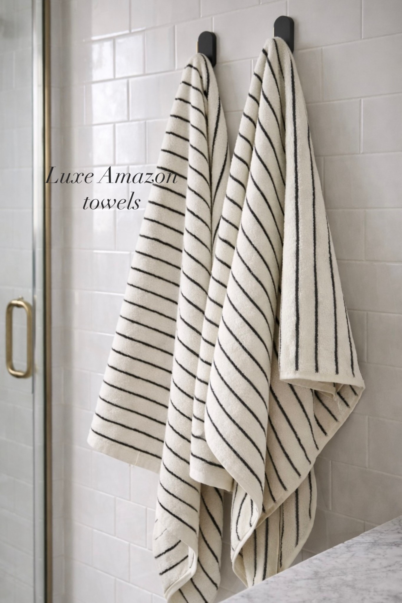 Luxe Amazon bath towels 🖤 

Bathroom, bathroom inspo, bath towels, aesthetic bathroom, Amazon finds, Amazon bathroom, Amazon home, Amazon home finds, towels 

#LTKFindsUnder100 #LTKHome #LTKFindsUnder50