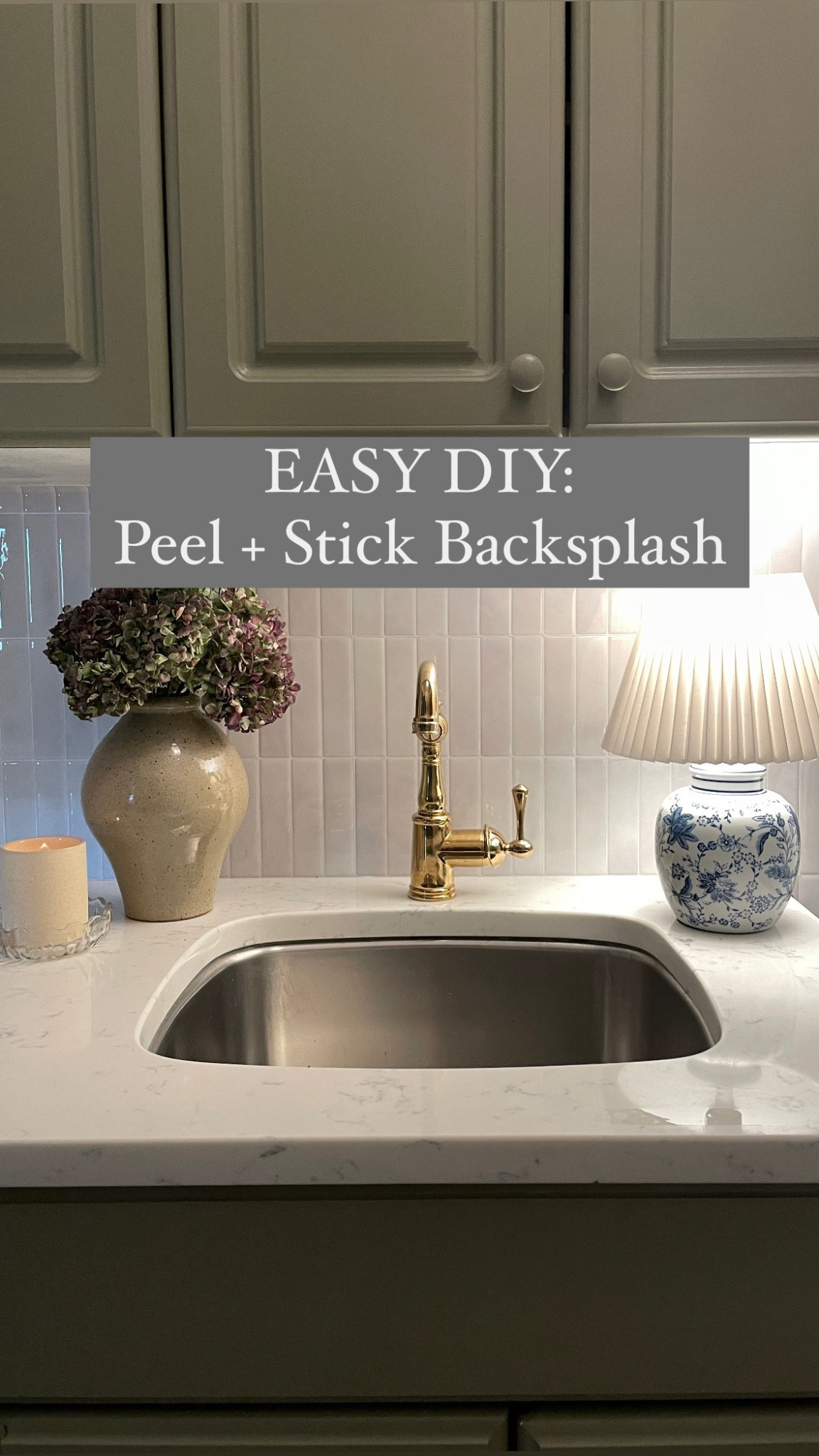 Peel and stick tile backsplash still going strong for over 1 year. 

#LTKHome