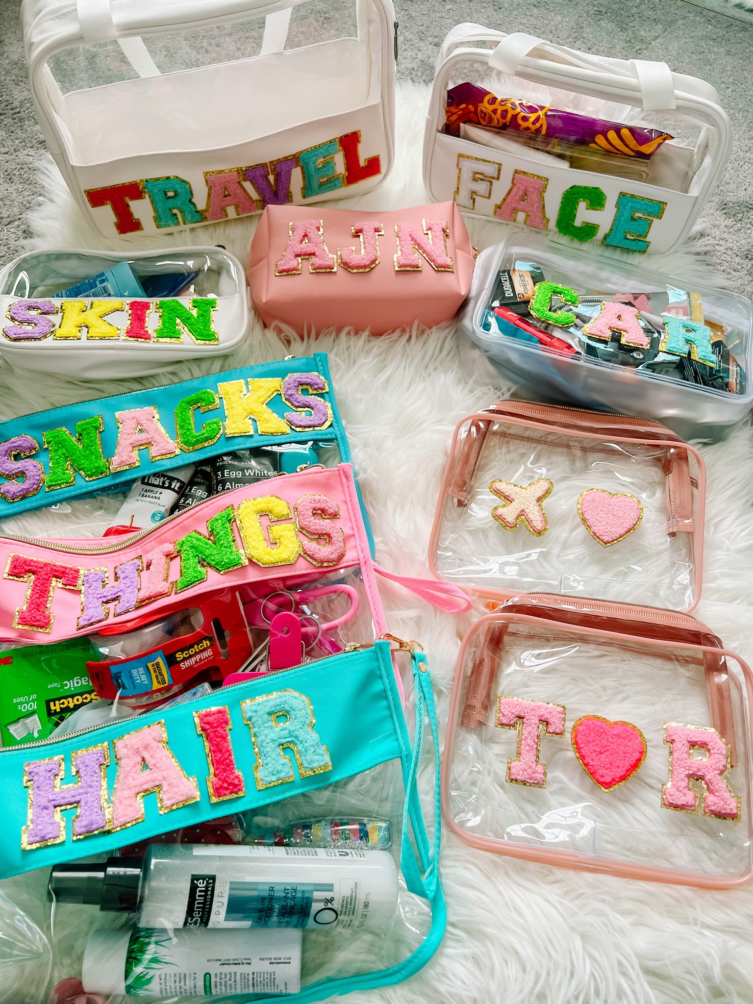 DIY letter patch travel/toilery bags from AMAZON💗🙌🏻 linked all the bags and patches on my Amazon Storefront & LTK⭐️ amazon travel, amazon must haves, organization, labels, initial bags, clear bags, zipper bags, travel bags, toiletry bags, tsa approved, things, skin bags, hair bags, face bags, makeup bags, trufflesandruffles_xoxo

#LTKGiftGuide #LTKFind #LTKitbag