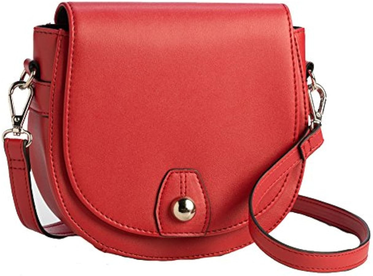 Sanis Enterprises BN601RD 7" H x 7.25" W x 2.25" L Saddlebag Cross Body Handbag with RFID Cc Pock... | Amazon (US)
