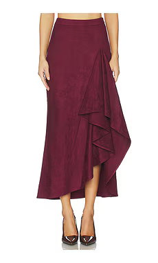 Line & Dot Valen Skirt in Maroon from Revolve.com | Revolve Clothing (Global)