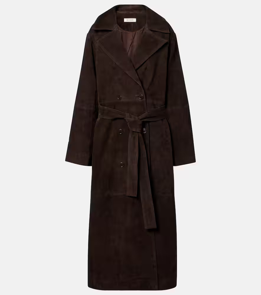 RÃ³he Suede wrap coat | Mytheresa (US/CA)