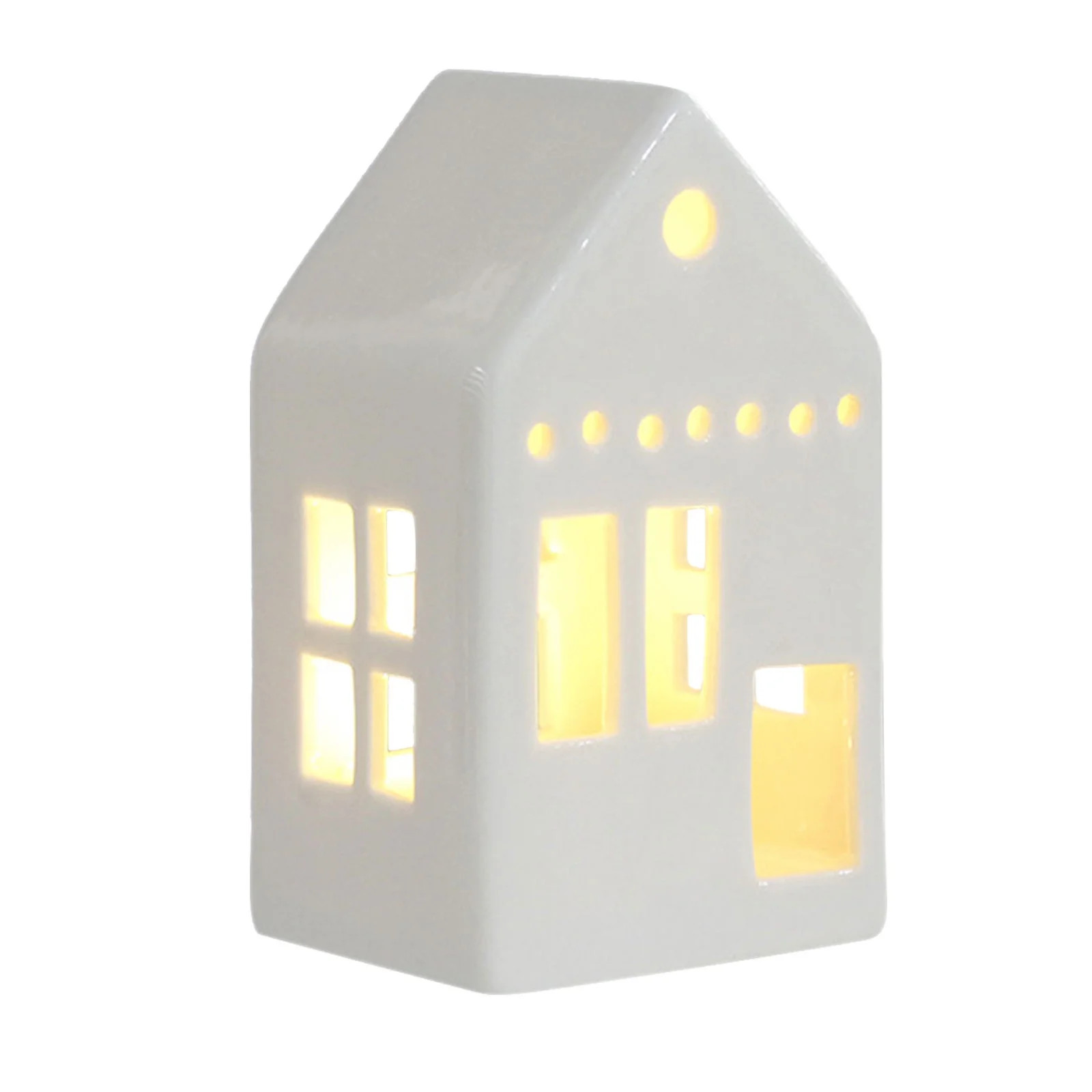 Ceramic Christmas Village, Christmas Village Accessories White Winter Village LED Light Porcelain... | Walmart (US)