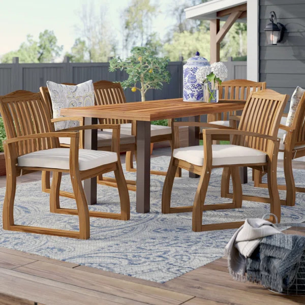 Isidore Rectangular 6 - Person Outdoor Dining Set | Wayfair North America