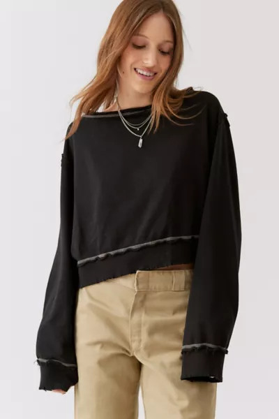 BDG Tiffany Boat Neck Sweatshirt | Urban Outfitters (US and RoW)