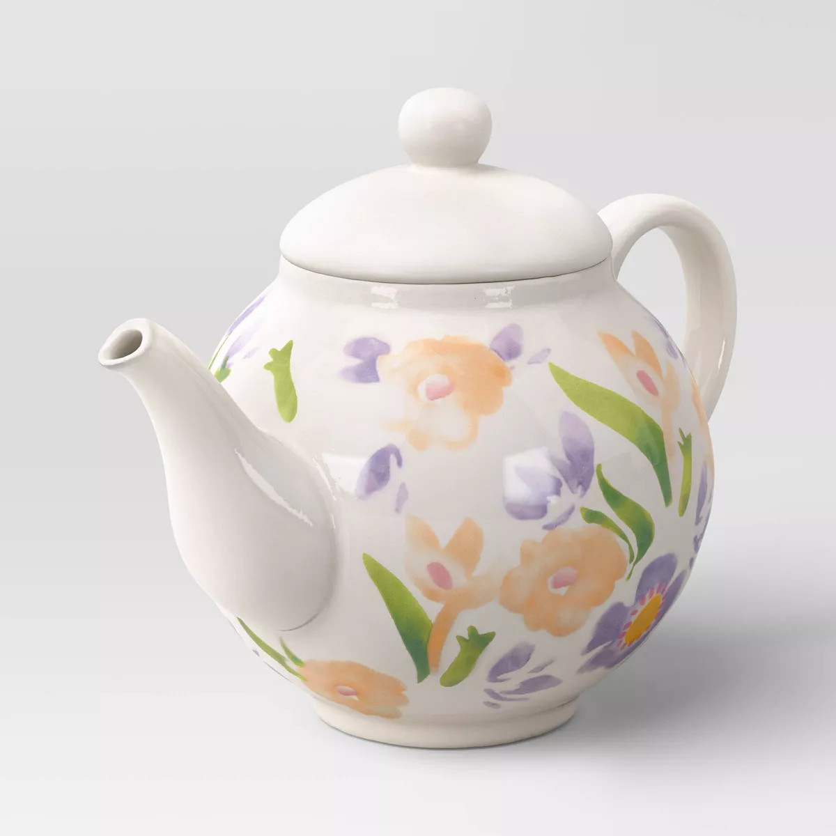 40 fl oz Stoneware Floral Tea Pot - Threshold™ | Target
