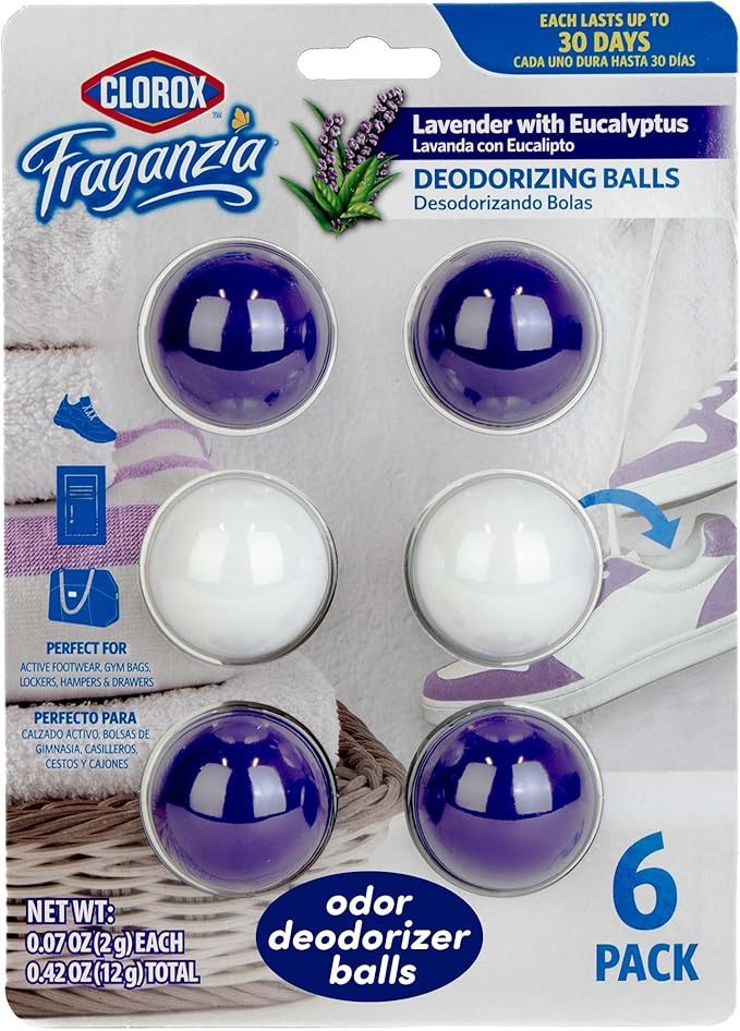 Clorox Fraganzia Deodorizing Balls, Lavender with Eucalyptus Scent - Battery Free Air Refresher, ... | Amazon (US)