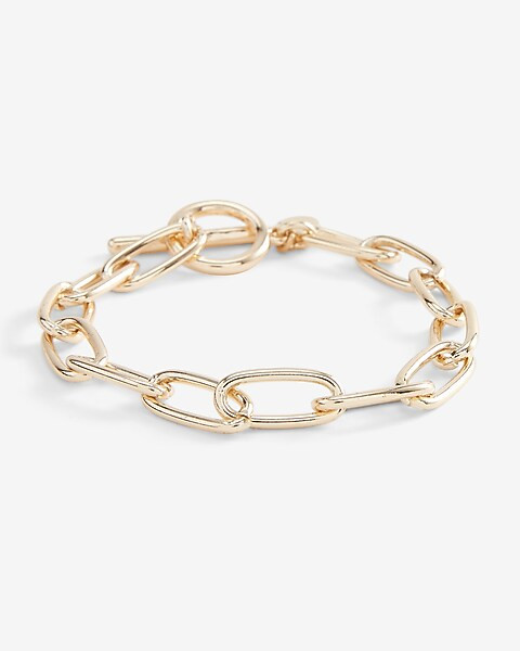 Paperclip Chain Toggle Bracelet | Express