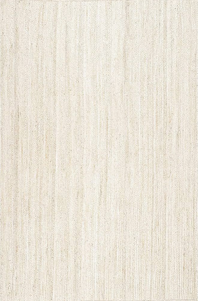 NuLOOM Rigo Hand Woven Farmhouse Jute Area Rug, 8' x 10', Off-white | Amazon (US)