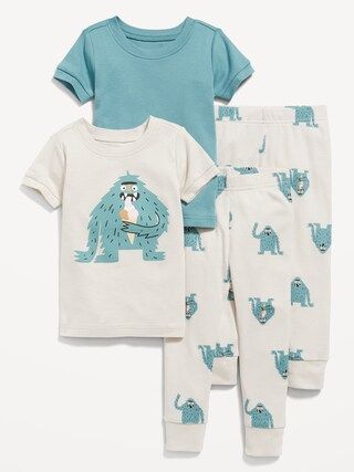 Unisex Snug-Fit 4-Piece Pajama Set for Toddler & Baby | Old Navy (US)