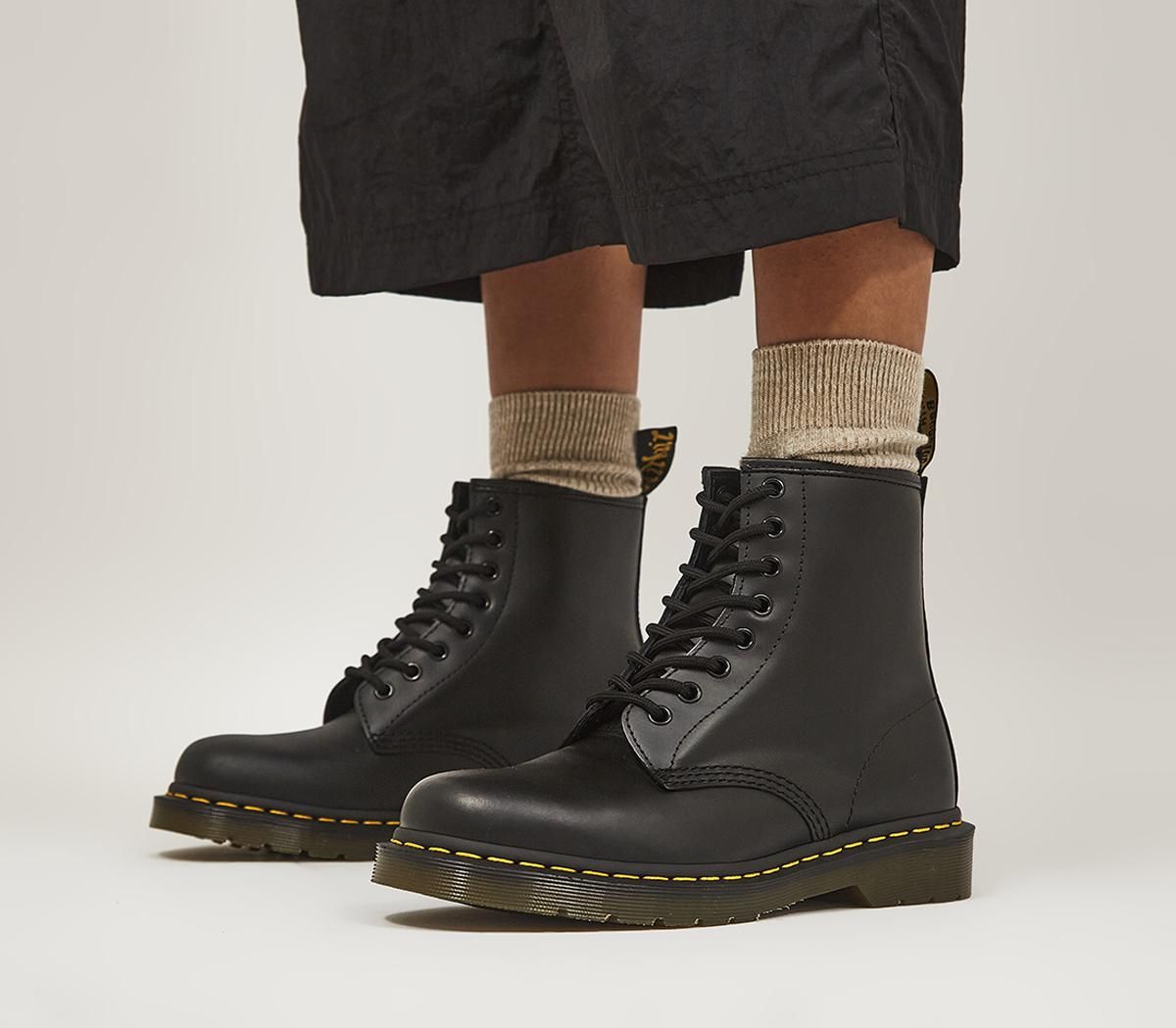 Dr. Martens 8 Eyelet Lace Up Boots Black - Ankle Boots | OFFICE London (UK)