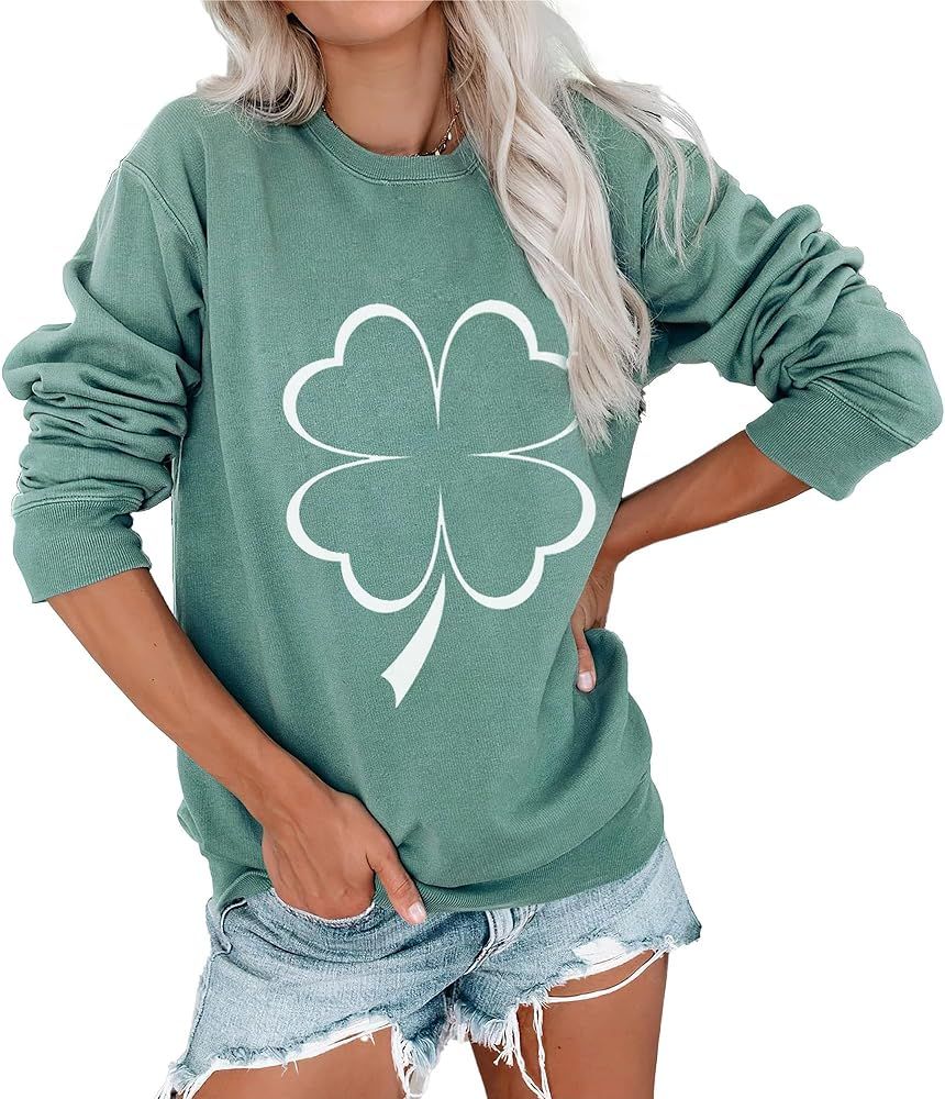 YOPLANET Womens Holiday Lightweight Sweatshirt Funny Long Sleeve Shirt Crewneck Cute Pullover Loo... | Amazon (US)