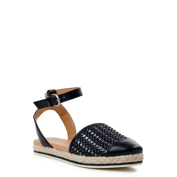 Time and Tru Women's Ankle Strap Espadrille Sandals | Walmart (US)