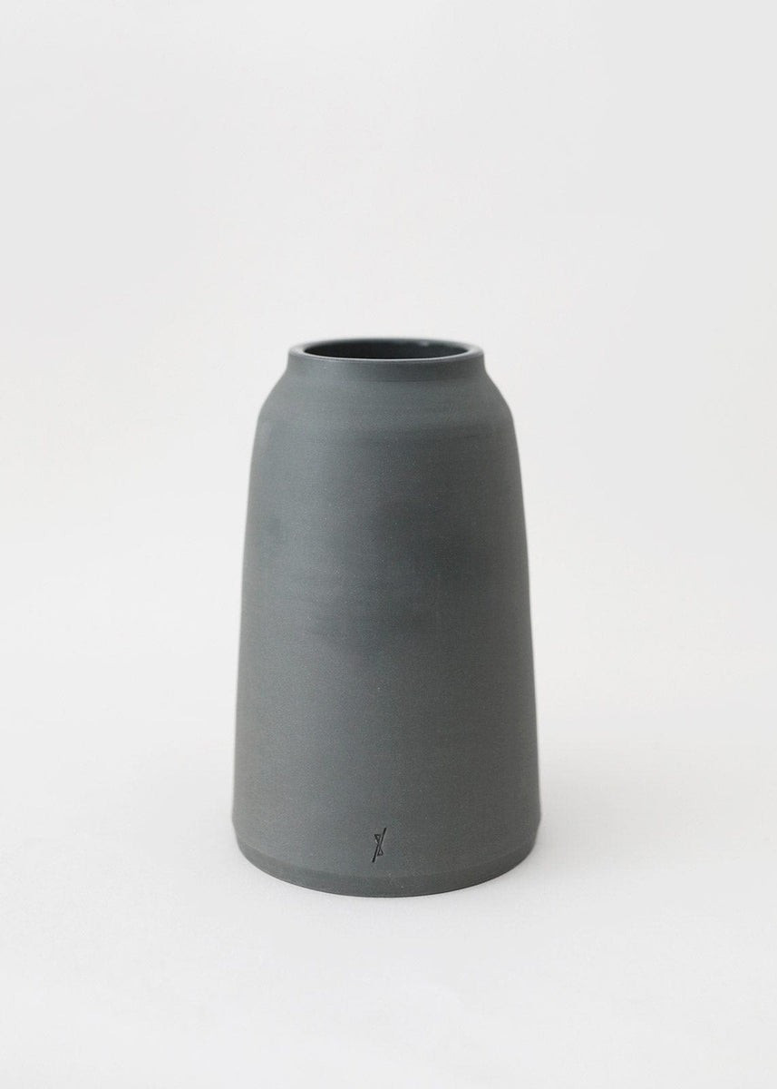 Handmade Black Stoneware Bouquet Vase by L'impatience - 7.75 | Afloral