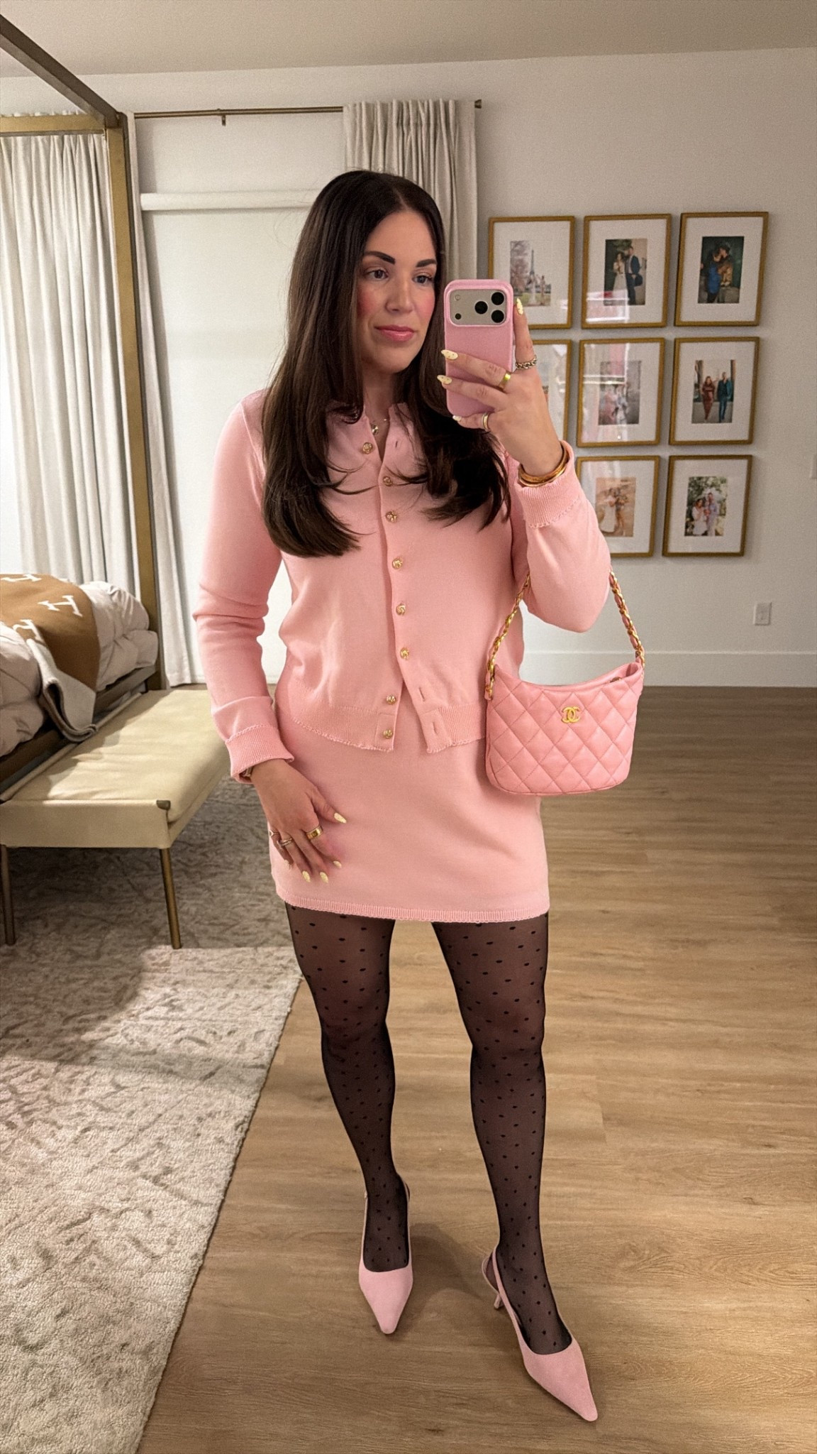 what i wore for a night out! in the size large in top, size xl in skort, and size large in white faux fur coat 

#LTKMidsize #LTKSeasonal