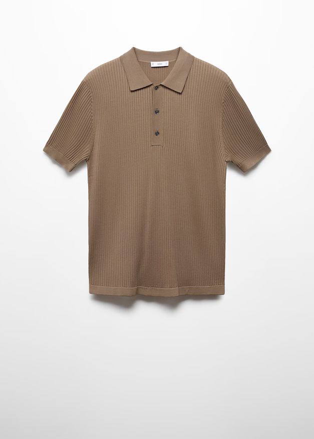 Knit cotton polo shirt -  Men | Mango Man USA | MANGO (US)