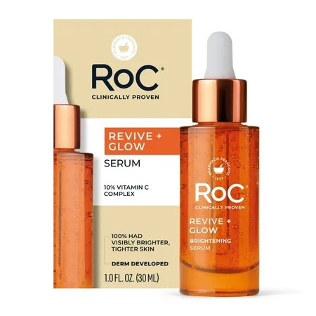 RoC Multi Correxion Revive + Glow Daily Serum, 10% Vitamin C Blend, Brightening Anti-Aging Face Serum for Dark Spots & Uneven Tone, 1 fl oz | Walmart (US)