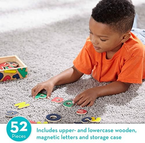 Melissa & Doug 52 Wooden Alphabet Magnets in a Box - Uppercase and Lowercase Letters - ABC Learni... | Amazon (US)