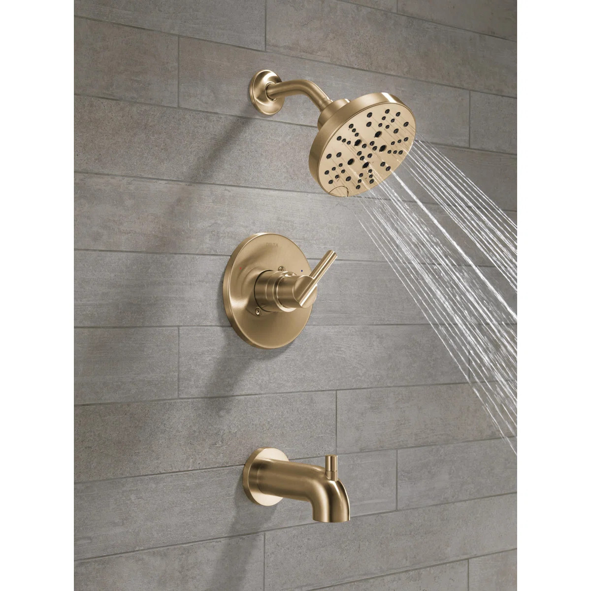 Nicoli Single-Function Tub Shower Faucet Set, Shower Trim Kit with H2Okinetic Shower Head and Val... | Wayfair North America