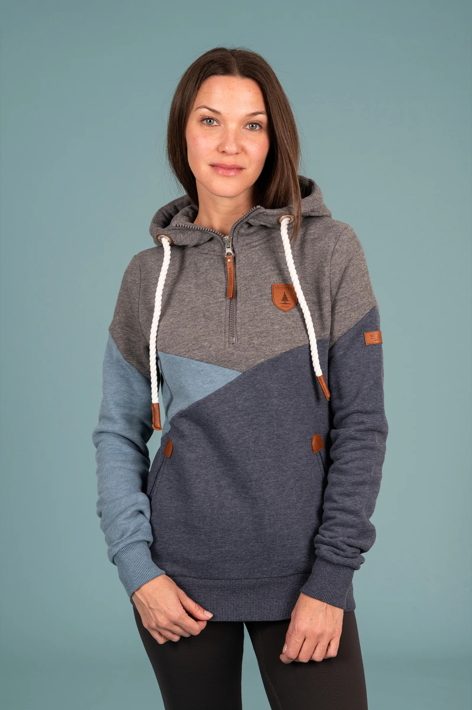 Roxy Petrol Mix Half-Zip Hoodie | Wanakome